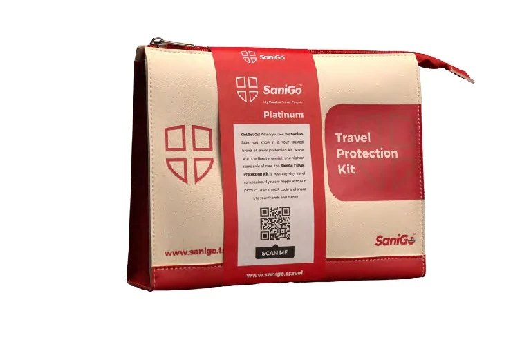 SaniGo travel protection kit from the supplied launch case study